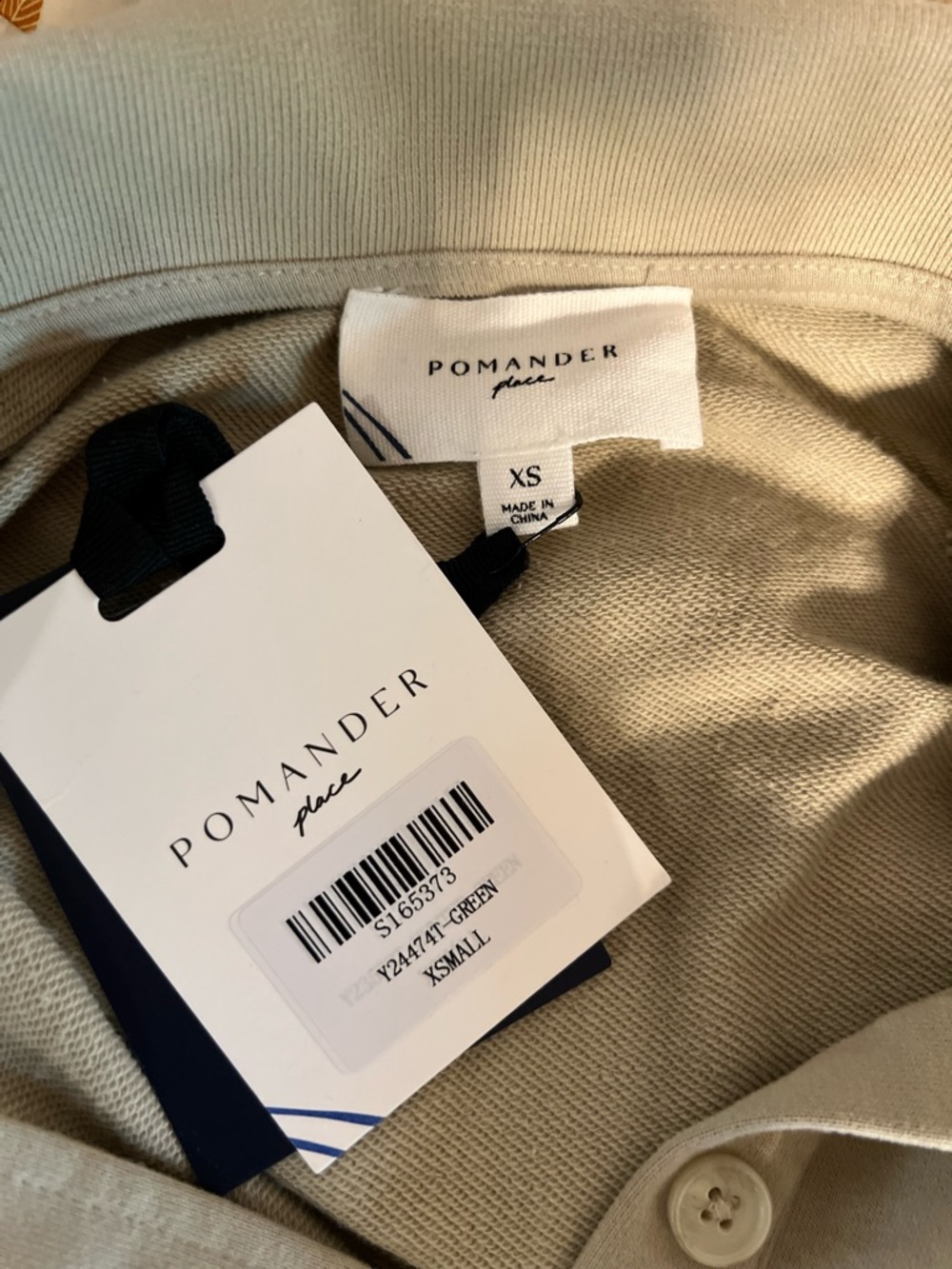 Tuckernuck Pomander Place Sage Bode Polo Sweatshirt NWT Oversized XS - Picture 9 of 12